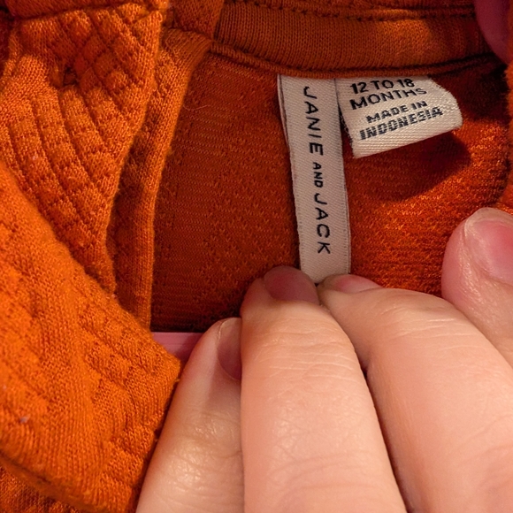 Janie and Jack Orange Plaid Dress with Belt - Picture 5 of 7